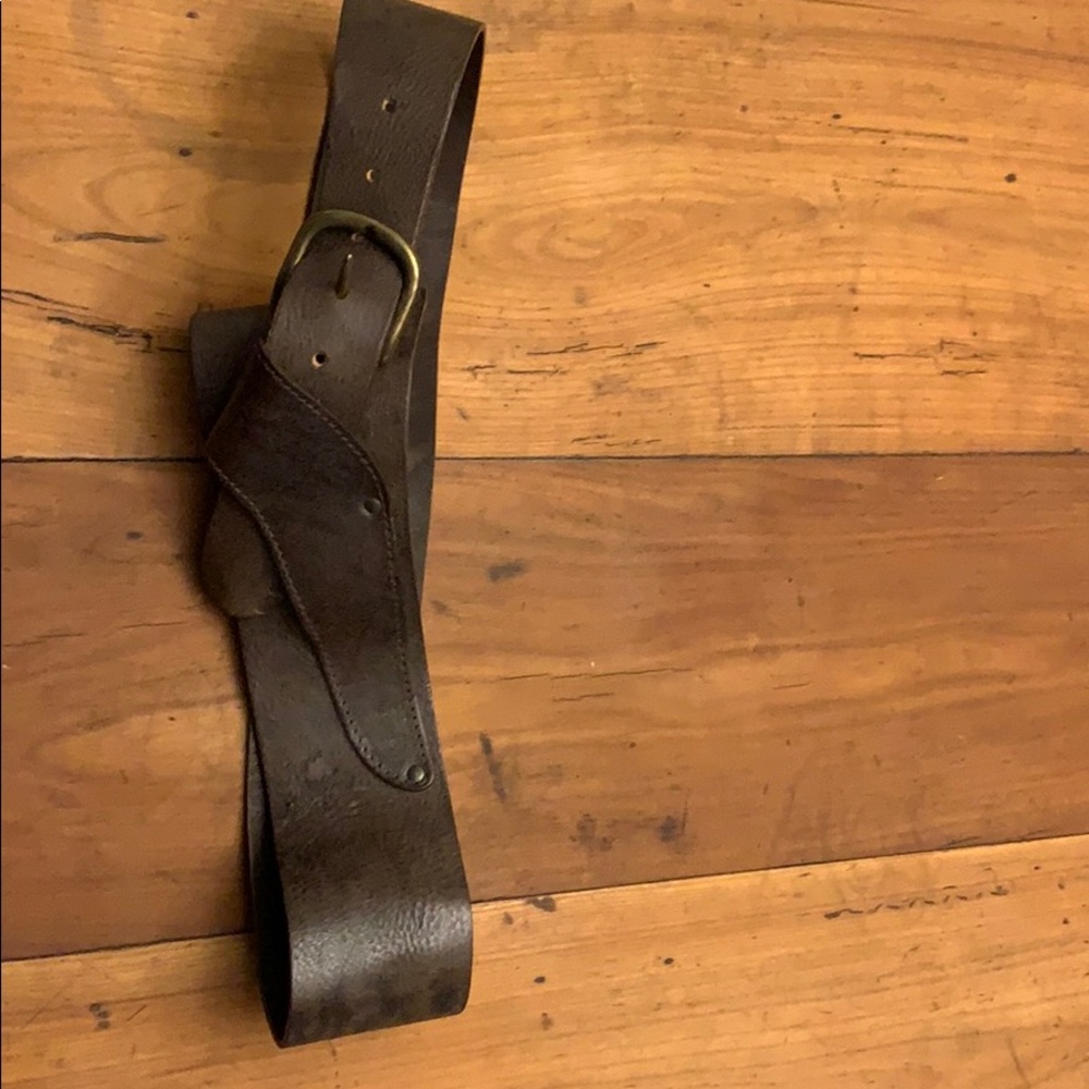 Brown leather belt